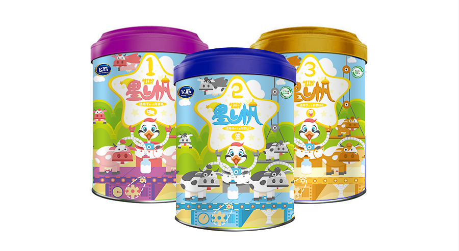 星飞帆产品包装设计之奶粉工厂